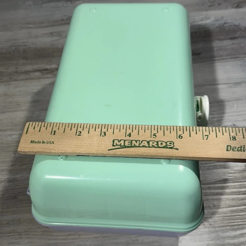 Vintage Caboodles Lavender & Mint Green Makeup Carrying Case